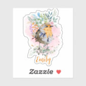 かわいいカラフル鳥 シール (シート)