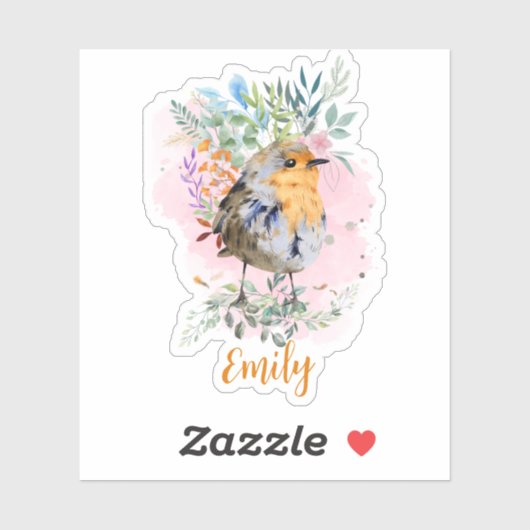 かわいいカラフル鳥 シール (シート)