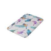 かわいいカラフル鳥 バスマット (アングル)