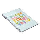 かわいいカラフル1年生の子ども ノートブック (右側)