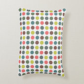 かわいいカラフル70sパターン水玉模様 アクセントクッション (裏面(縦))