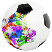 かわいいカラフル（ばちゃばちゃ）跳ねるデザイン サッカーボール (3/4)