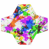 かわいいカラフル（ばちゃばちゃ）跳ねるデザイン サッカーボール (フラット)