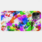 かわいいカラフル（ばちゃばちゃ）跳ねる絵を描デザイン Case-Mate iPhoneケース (裏面(横))