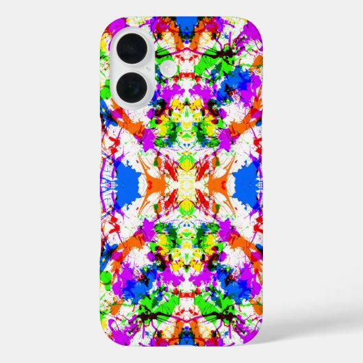 かわいいカラフル（ばちゃばちゃ）跳ねる絵を描デザイン Case-Mate iPhoneケース (裏面)