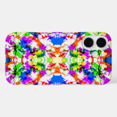 かわいいカラフル（ばちゃばちゃ）跳ねる絵を描デザイン Case-Mate iPhoneケース (裏面 (横))