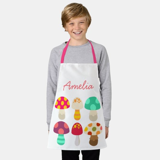 かわいいカラフル エプロン (着用した状態)