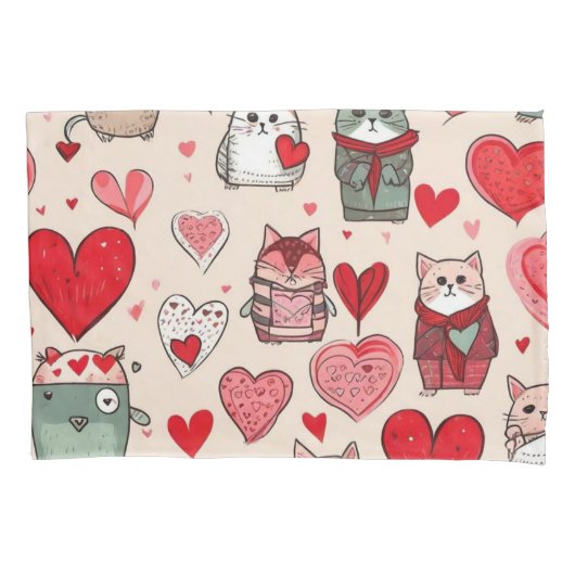 かわいいカラフル 枕カバー (正面)