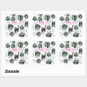 かわいいカラベラキャッツ子供の誕生日パーティーの好意 スクエアシール (シート)