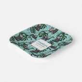 かわいいカラベラ猫子供の誕生日パーティー用品 ペーパープレート (傾斜あり)