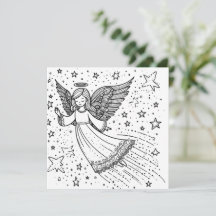 かわいいカラーアートガーディアンエンジェル