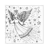 かわいいカラーアートガーディアンエンジェル ラバースタンプ (インプリント)