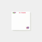 かわいいカラーパレットブックと電球パーソナライズされた ポストイット (正面)