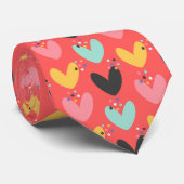 かわいいカラーフバレンタインのハートパターン ネクタイ (ロール)