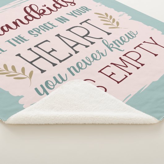 かわいいカラー編集可能グランドキッズ塗りつぶしハート引用文 シェルパブランケット (3/4)