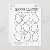 かわいいカラー&飾イースター卵のカラーリング活動 ポストカード (正面/裏面)