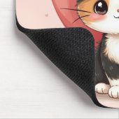 かわいいカリコキャットハートかわいいバレンタインアート マウスパッド (コーナー)