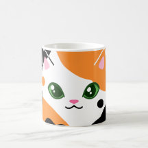 かわいいカリコキャットマグ