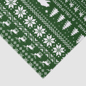 かわいいカリフォルニアクリスマスホリデーグリーンとホワイト 薄葉紙 (詳細)