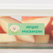 かわいいカリフラワーの野菜の漫画パーソナライズされた ラベル (貼付)