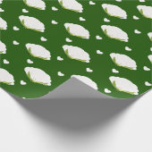 かわいいカリフラワーハート野菜食 ラッピングペーパー (角)