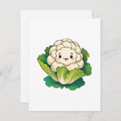 かわいいカリフラワー エンクロージャーカード (正面/裏面)