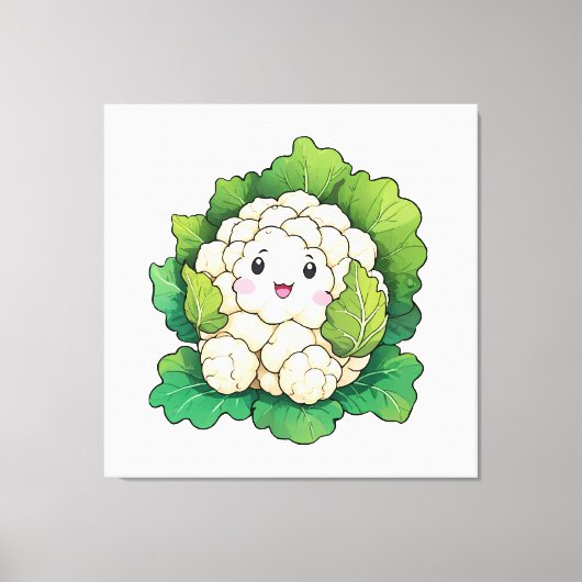 かわいいカリフラワー キャンバスプリント (正面)