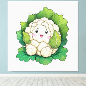 かわいいカリフラワー キャンバスプリント (インサイチュ (ウッドフロア))