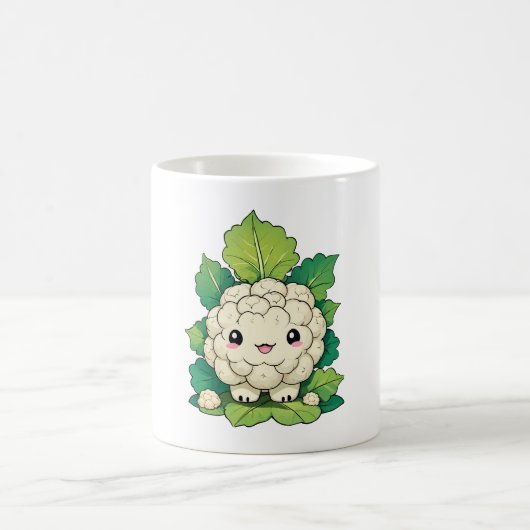 かわいいカリフラワー コーヒーマグカップ (中央)