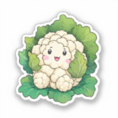 かわいいカリフラワー シール (正面)