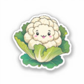かわいいカリフラワー シール (正面)