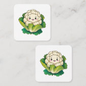 かわいいカリフラワー スクエア名刺 (正面/裏面)