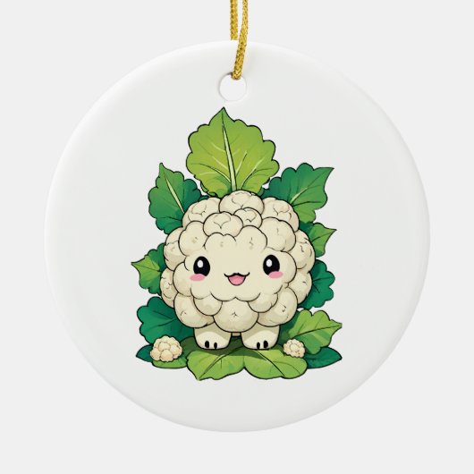 かわいいカリフラワー セラミックオーナメント (正面)