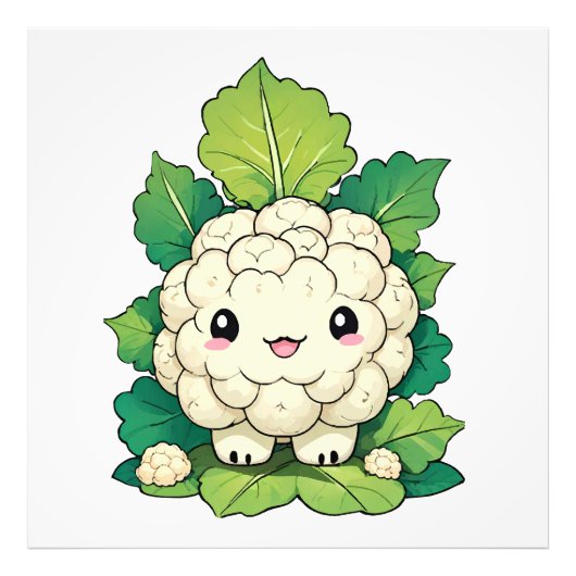 かわいいカリフラワー フォトプリント            (正面)