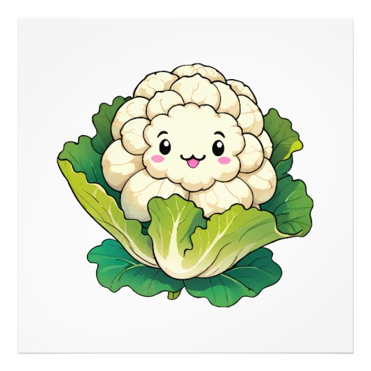 かわいいカリフラワー フォトプリント            (正面)