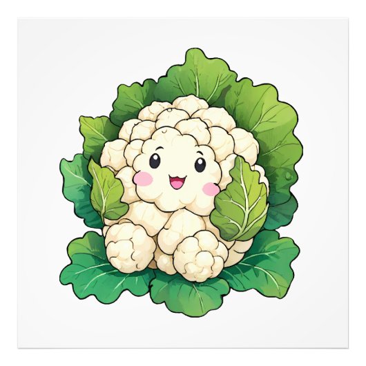 かわいいカリフラワー フォトプリント            (正面)