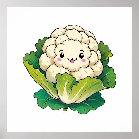かわいいカリフラワー ポスター (正面)