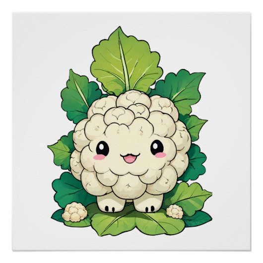 かわいいカリフラワー ポスター (正面)
