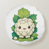 かわいいカリフラワー ラウンドクッション (裏面)