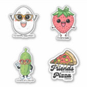 かわいいカルテットDelightsかわいいキャラクターシールセット シール (正面)