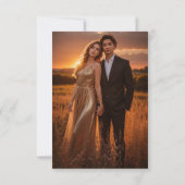 かわいいカレンダー写真の暗い日付を保存 招待状 (裏面)