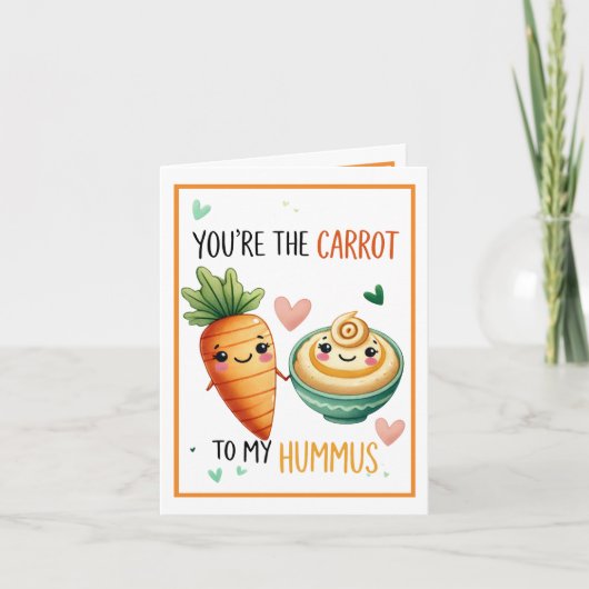 かわいいカロットとフムス サンキューカード (正面)