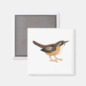 かわいいカロライナのウォレン マグネット (正面/裏面)