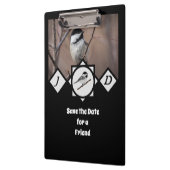 かわいいカロライナ《鳥》アメリカゴガラモノグラム写真 クリップボード (左)