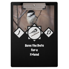 かわいいカロライナ《鳥》アメリカゴガラモノグラム写真 クリップボード