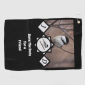 かわいいカロライナ《鳥》アメリカゴガラモノグラム写真 ゴルフタオル (横)