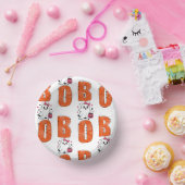 かわいいカワイイお化けの「ブー」ハロウィンデザイン ペーパーボウル (パーティー)