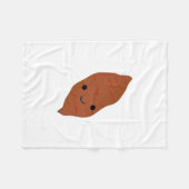 かわいいカワイイさつまいも フリースブランケット (正面(横))