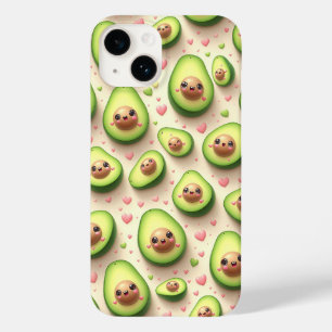 かわいいカワイイアボカドとピンクのハート柄のスイート Case-Mate iPhone 14ケース
