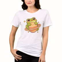 かわいいカワイイカエル土星スペースイラスト